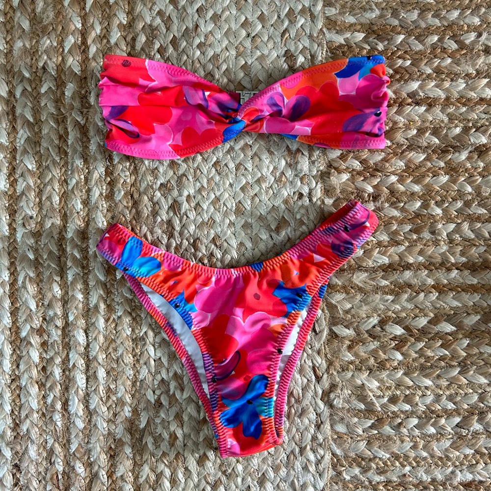 Loleia Swimsuit - Colours of Montego Bay Bandeau Top and Scrunchie Bottoms